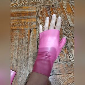 Libidex Metallic Fuschia Pink Mini Gauntlets XS